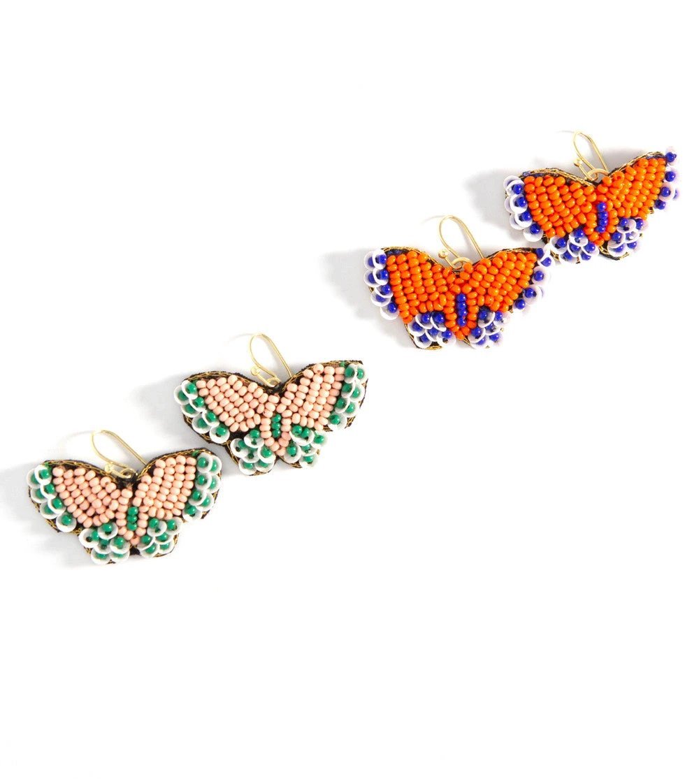 Beaded Butterfly Earrings by Fair Anita
