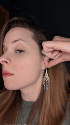 Beaded Chandelier Dangle Earrings: Handmade Bohemian Jewelry by La Vie Bien