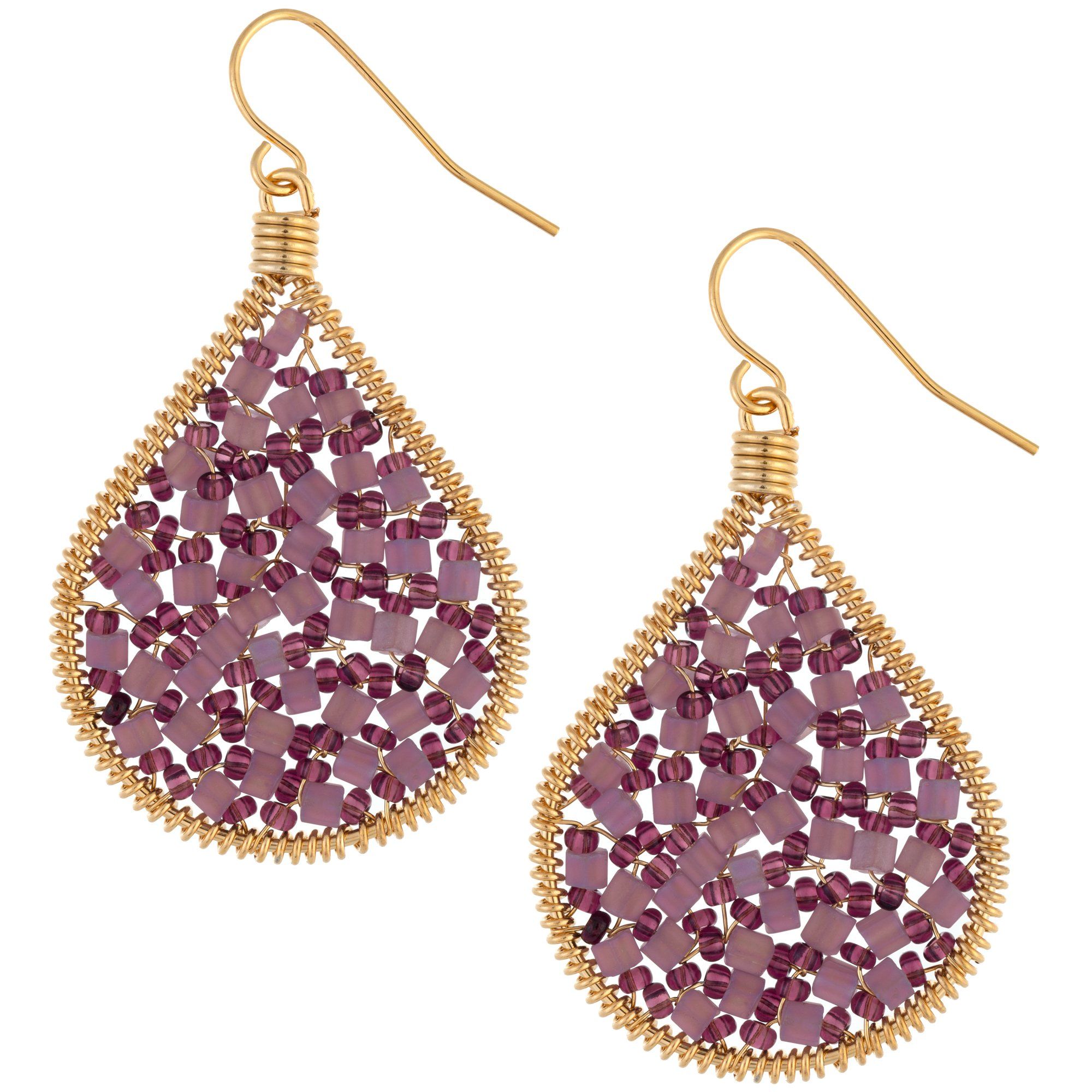 Beaded Dream Gold-Plated Earrings Earrings - Fashion La Vie Bien Beaded Dream Gold-Plated Earrings