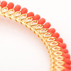 Beaded Gold-Plated Circle Earrings Earrings - Fashion La Vie Bien Beaded Gold-Plated Circle Earrings