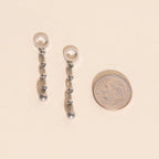 Beaded Metal Chain Chunky Huggie Hoop Charms by Oh Clementine