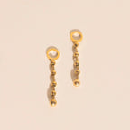 Beaded Metal Chain Chunky Huggie Hoop Charms by Oh Clementine