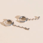 Beaded Metal Chain Chunky Huggie Hoop Charms by Oh Clementine