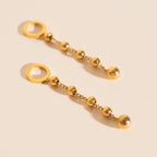 Beaded Metal Chain Chunky Huggie Hoop Charms by Oh Clementine