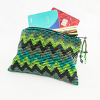 Beaded Seed Bead Geometric Coin Purse - Guatemala Bags La Vie Bien Beaded Seed Bead Geometric Coin Purse - Guatemala
