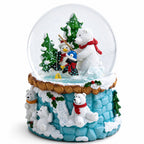 Bear and Penguins Fishing Musical Christmas Water Snow Globe Snow Globes > Animals La Vie Bien Bear and Penguins Fishing Musical Christmas Water Snow Globe