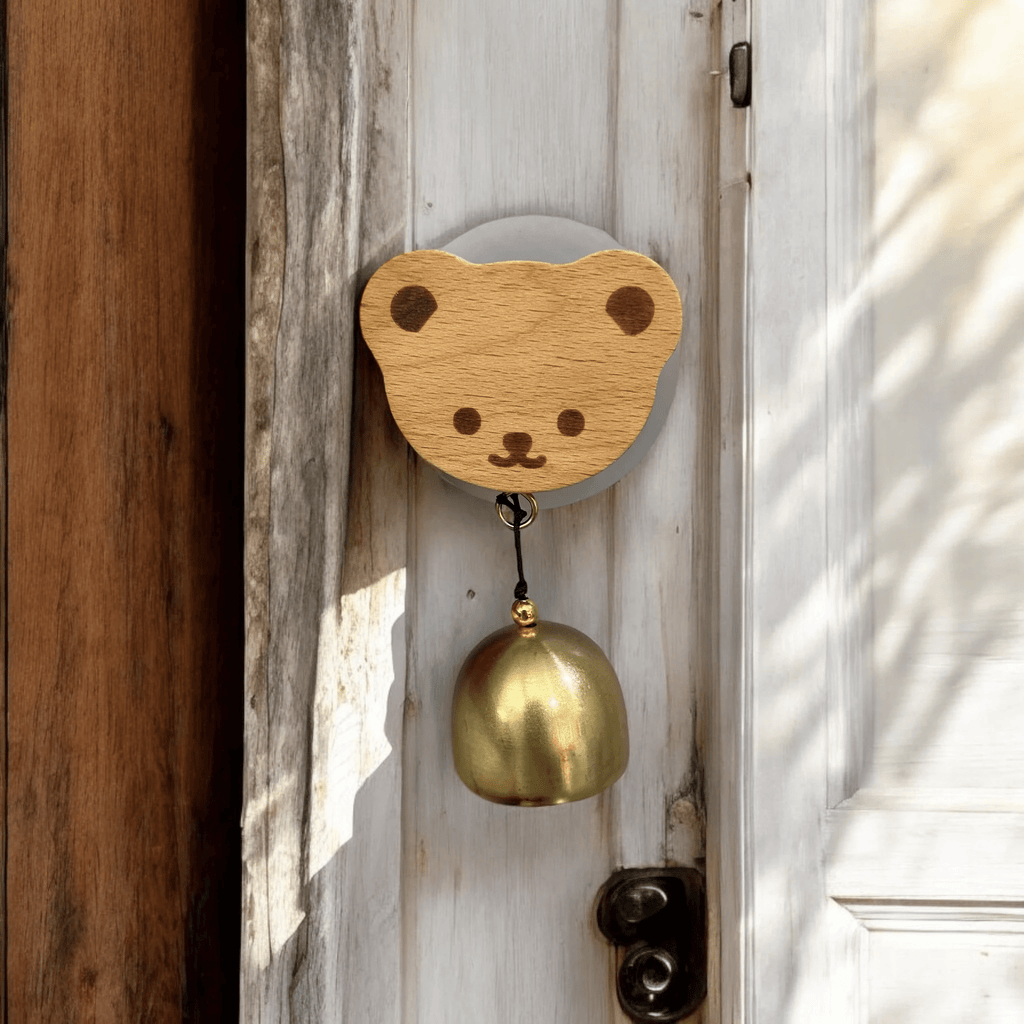 Bear Charm Wooden Doorbell by Music Frog Co