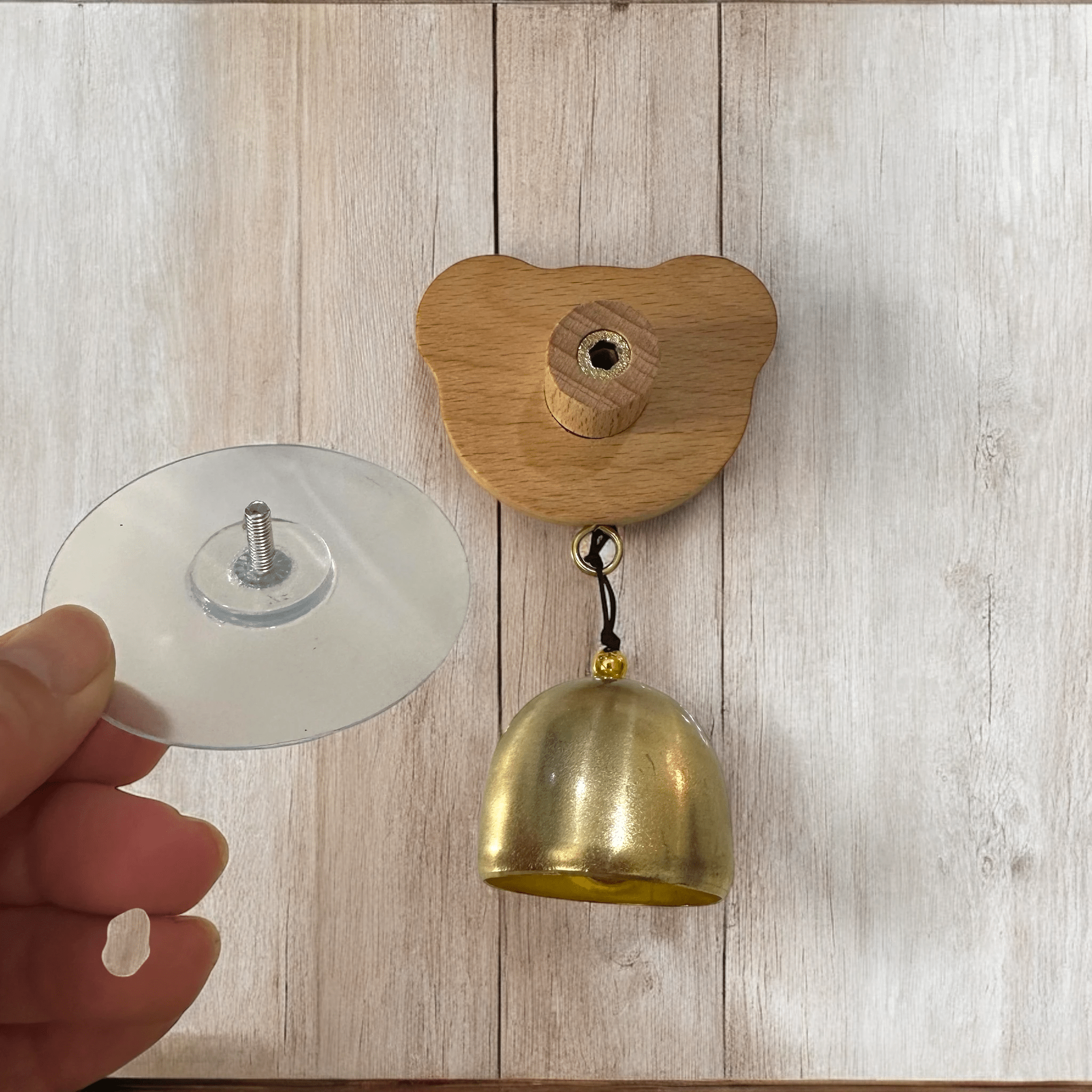 Bear Charm Wooden Doorbell by Music Frog Co