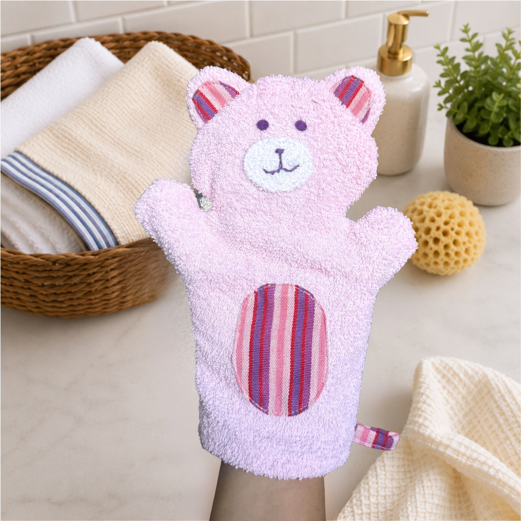 Bear Puppet Washcloth Kids La Vie Bien Bear Puppet Washcloth