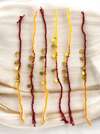 Beautiful Coin Moli or Suraksha Dhaga, Set of 6 for Wedding rituals, Mata ki chowki, Pooja or Havan Accessories La Vie Bien Beautiful Coin Moli or Suraksha Dhaga, Set of 6 for Wedding rituals, Mata ki chowki, Pooja or Havan
