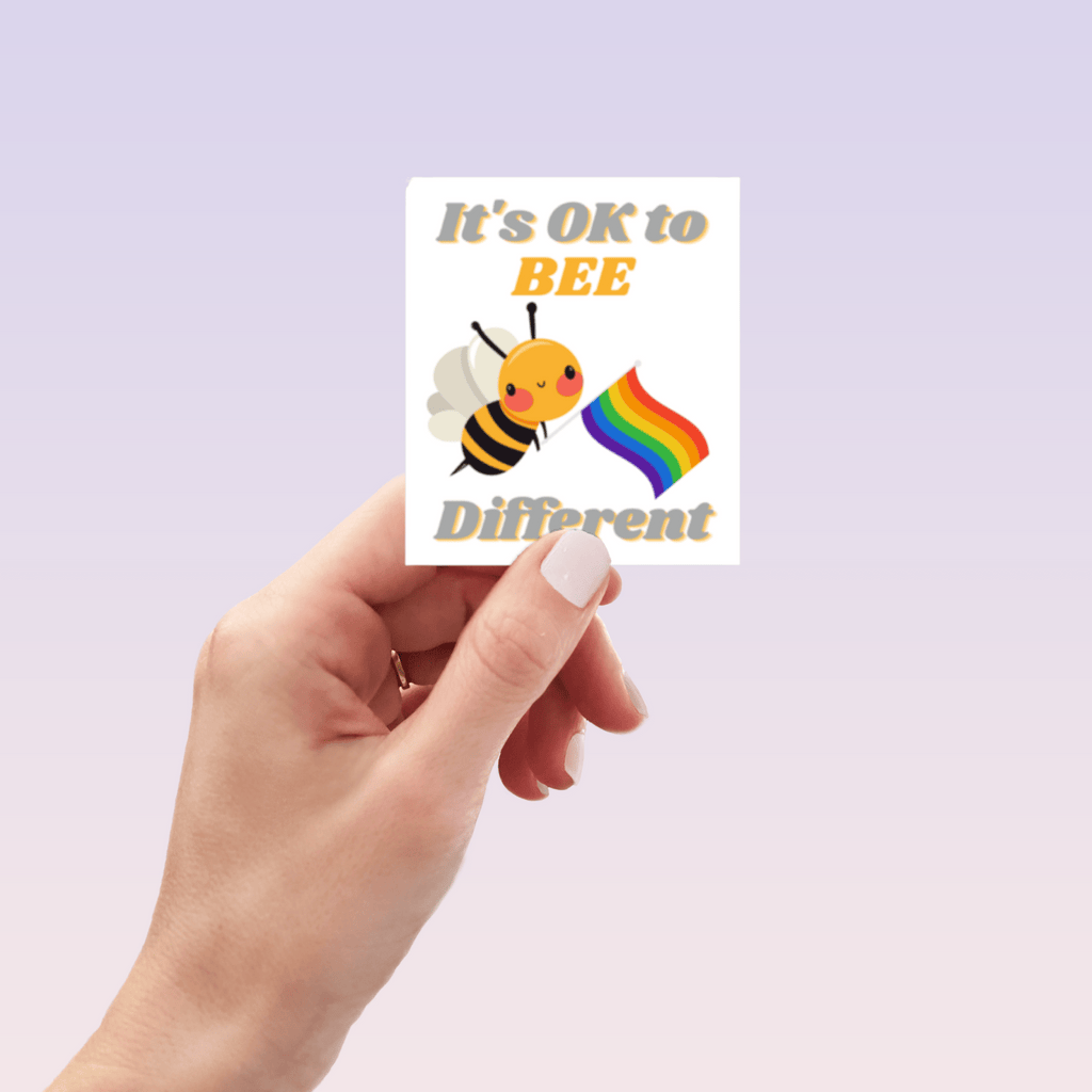 Bee Different Sticker by RainBee Designs LLC
