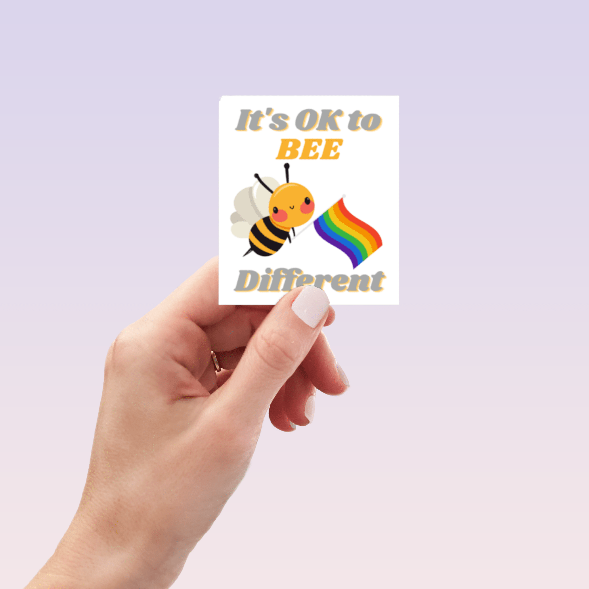 Bee Different Sticker by RainBee Designs LLC