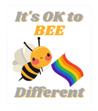 Bee Different Sticker by RainBee Designs LLC