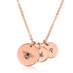 Bee Mine Necklace With Initial