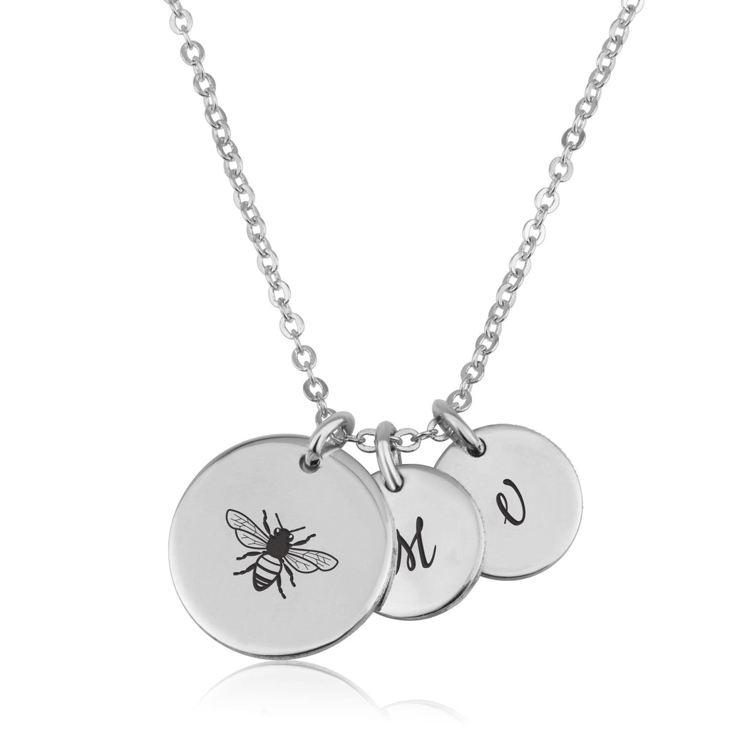 Bee Mine Necklace With Initial La Vie Bien Bee Mine Necklace With Initial