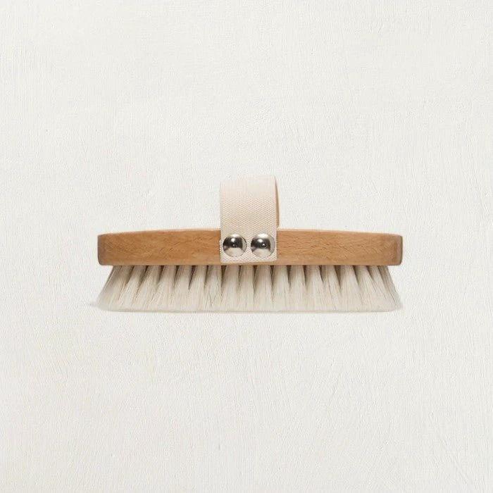 Beech Wood Bath Brush with Elastic Band by White Cliff Studio