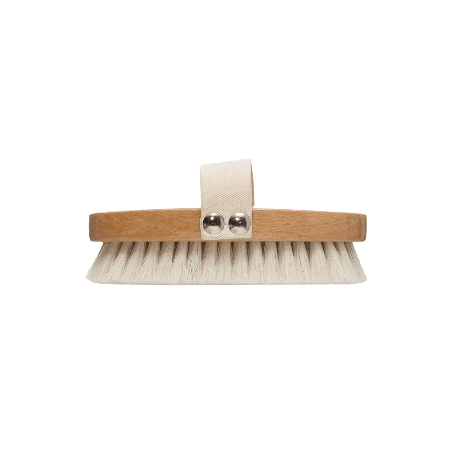Beech Wood Bath Brush with Elastic Band by White Cliff Studio