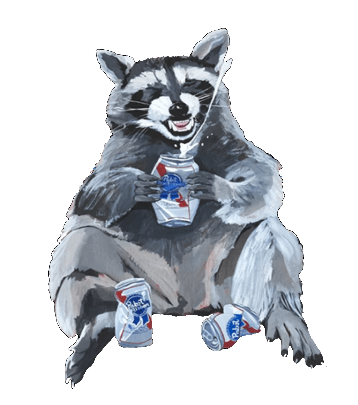 Beer Bandit Raccoon Sticker by FLYNhats