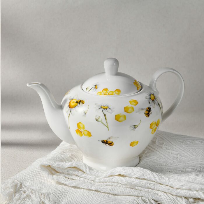 Bees & Honey Fine China Teapot Gifts La Vie Bien Bees & Honey Fine China Teapot