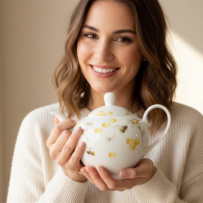 Bees & Honey Fine China Teapot Gifts La Vie Bien Bees & Honey Fine China Teapot