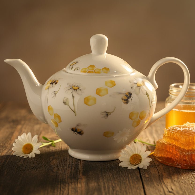 Bees & Honey Fine China Teapot Gifts La Vie Bien Bees & Honey Fine China Teapot
