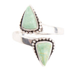 Begondor Green Turquoise and Sterling Silver Adjustable Ring