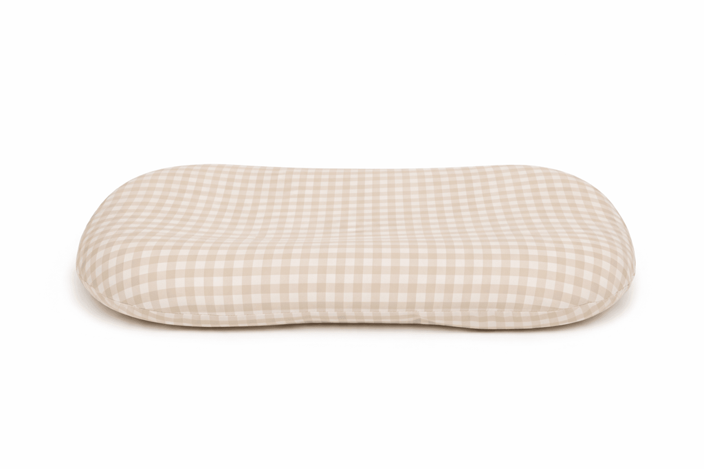 Beige Gingham Baby Lounger Cover La Vie Bien Beige Gingham Baby Lounger Cover
