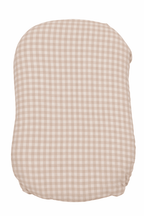 Beige Gingham Baby Lounger Cover La Vie Bien Beige Gingham Baby Lounger Cover