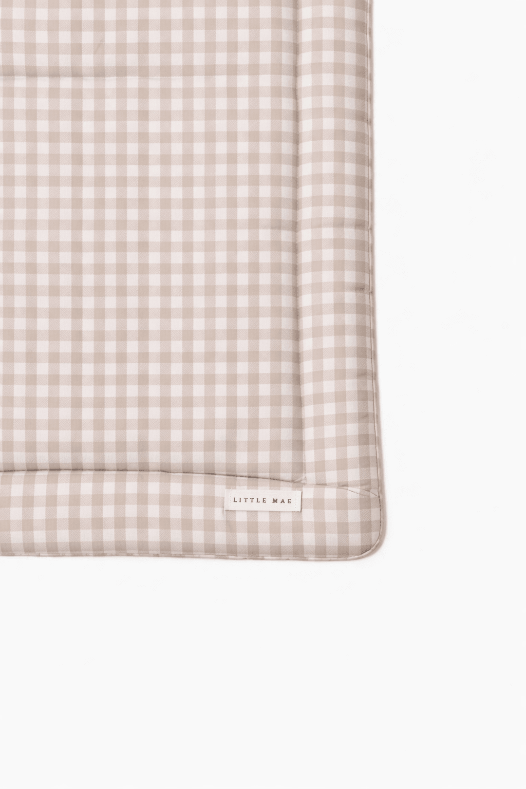 Beige Gingham Padded Baby Play Mat Baby Play Mat La Vie Bien Beige Gingham Padded Baby Play Mat