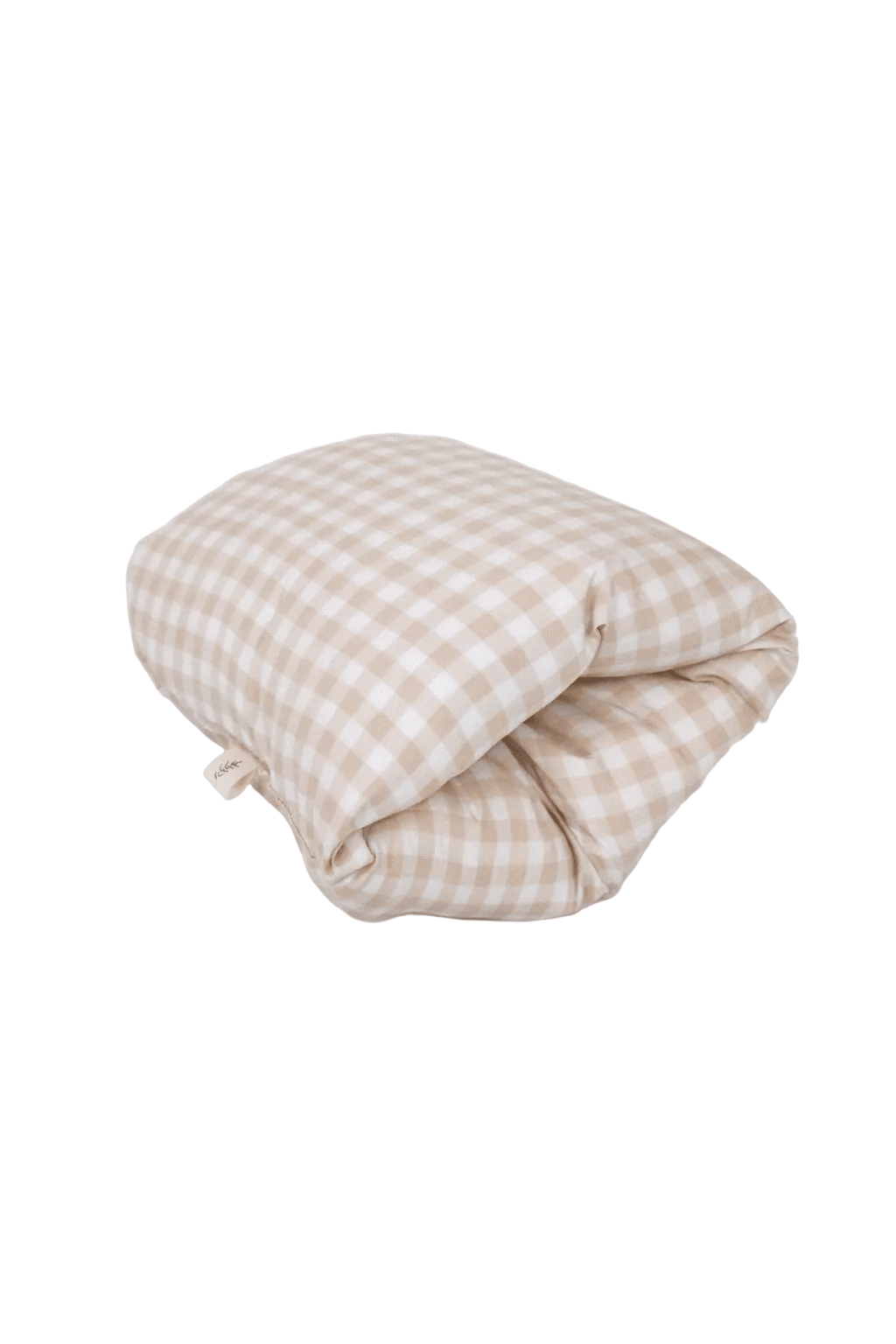 Beige Gingham Travel Cradle Arm Pillow La Vie Bien Beige Gingham Travel Cradle Arm Pillow