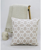 Decorative Beige Accent Throw Pillow  20"x20"