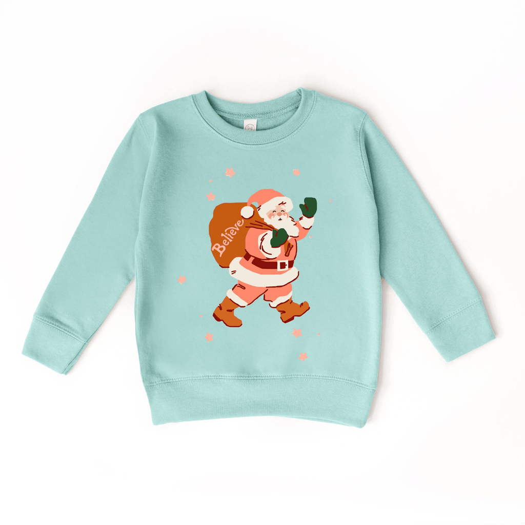 Believe Santa Claus toddler and youth Sweatshirt, Christmas collection by Benny and Ray Apparel