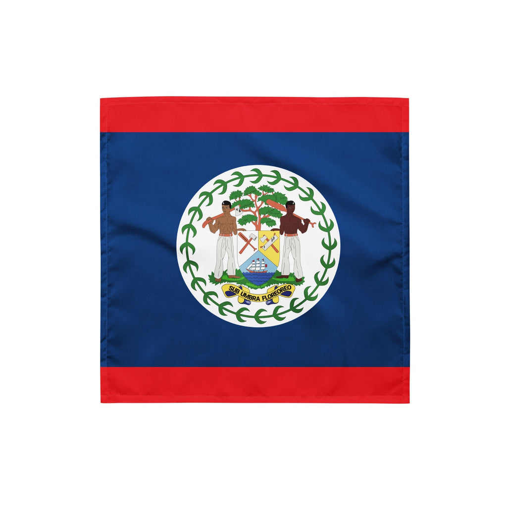 Belize Flag Bandana All-Over Print Bandana La Vie Bien Belize Flag Bandana