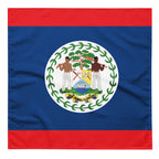 Belize Flag Bandana All-Over Print Bandana La Vie Bien Belize Flag Bandana