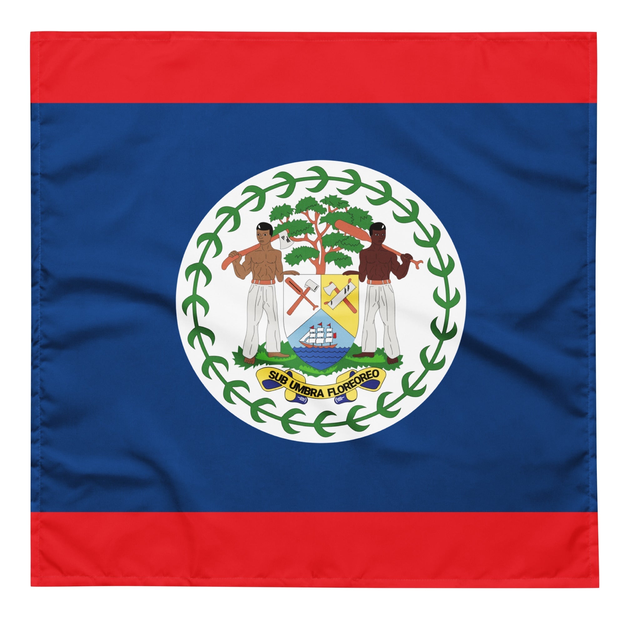 Belize Flag Bandana All-Over Print Bandana La Vie Bien Belize Flag Bandana