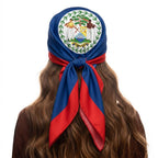 Belize Flag Bandana All-Over Print Bandana La Vie Bien Belize Flag Bandana