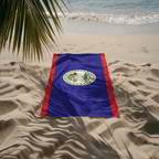 Belize Flag Beach Towel Beach Towel (Generic Brand) La Vie Bien Belize Flag Beach Towel