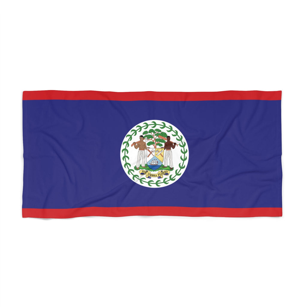 Belize Flag Beach Towel Beach Towel (Generic Brand) La Vie Bien Belize Flag Beach Towel