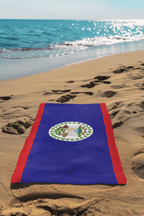 Belize Flag Beach Towel Beach Towel (Generic Brand) La Vie Bien Belize Flag Beach Towel
