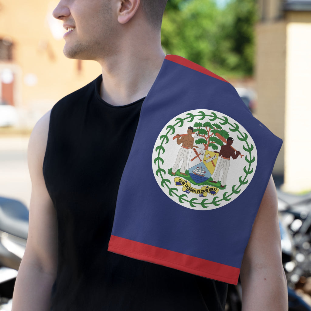 Belize Flag Rally Towel Rally Towel La Vie Bien Belize Flag Rally Towel