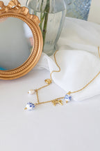 Bella Charm Necklace in Blue by Rose & Clay