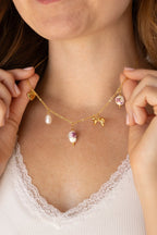 Bella Charm Necklace in Rose by Rose & Clay