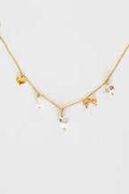 Bella Charm Necklace in Rose by Rose & Clay
