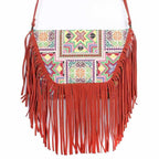 Bella Crossbody Embroidered Fringe Envelope Bag - Thailand Bags La Vie Bien Bella Crossbody Embroidered Fringe Envelope Bag - Thailand