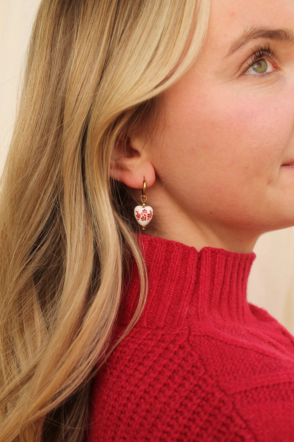 Bella Hoop in Red by Rose & Clay