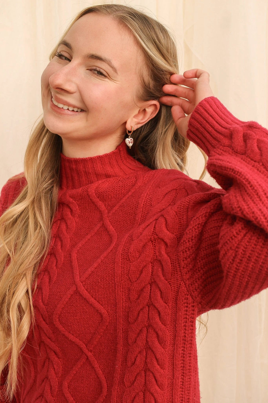 Bella Hoop in Red by Rose & Clay
