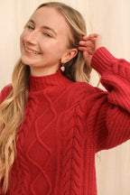 Bella Hoop in Red by Rose & Clay