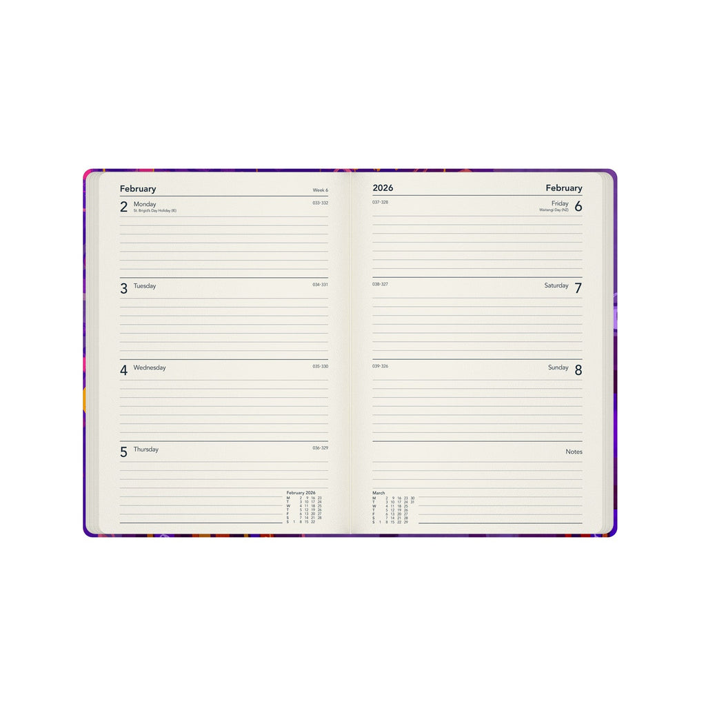 Bella Ramsay Cat - A5 Week - to - View Mid/Academic Year Diary Planner 2025 - 2026