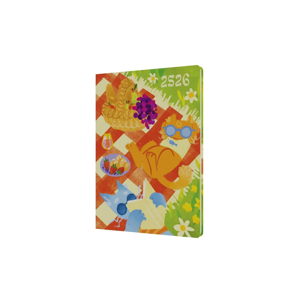 Bella Ramsay Cat - A5 Week - to - View Mid/Academic Year Diary Planner 2025 - 2026