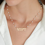 Bengali Pearl Name Necklace La Vie Bien Bengali Pearl Name Necklace